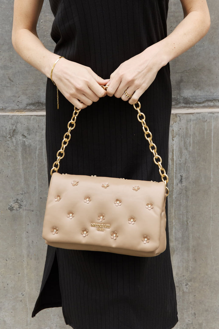 Nicole Lee USA Diamond Flower Messenger Crossbody Bag - Cheeky Chic Boutique