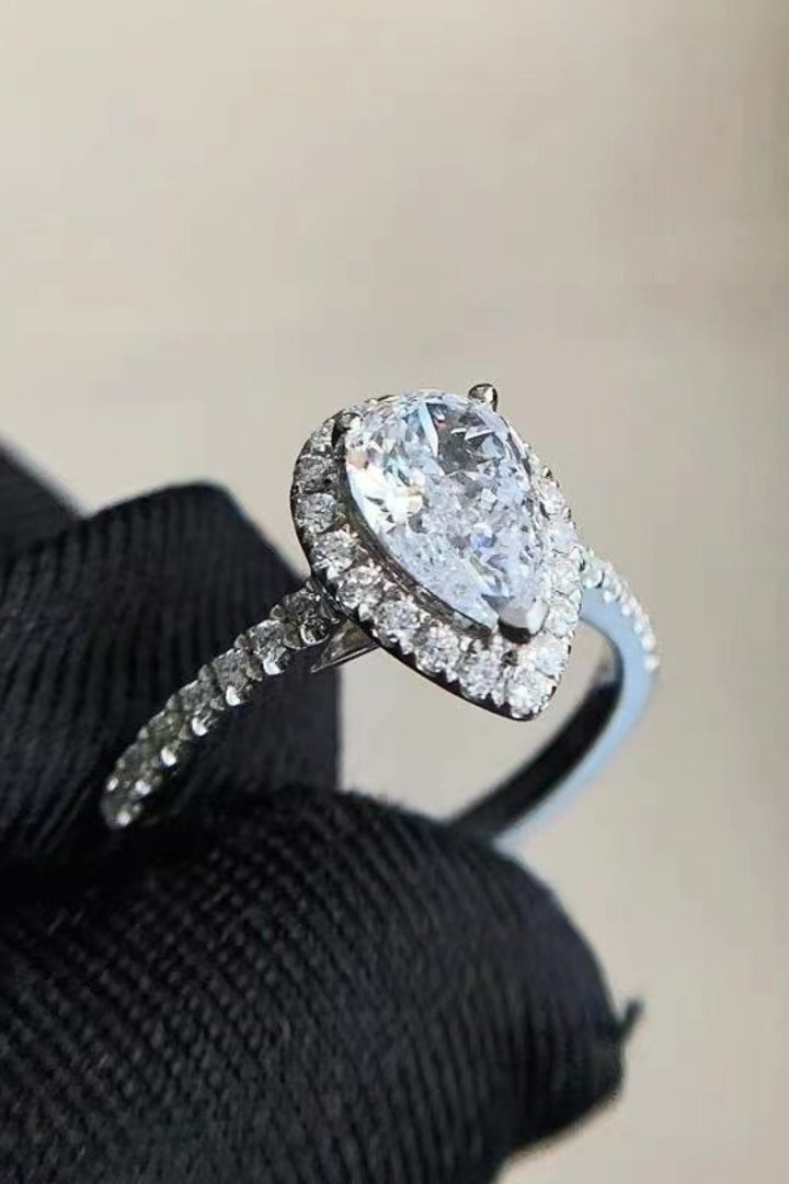 2 Carat Moissanite Teardrop Cluster Ring - Cheeky Chic Boutique