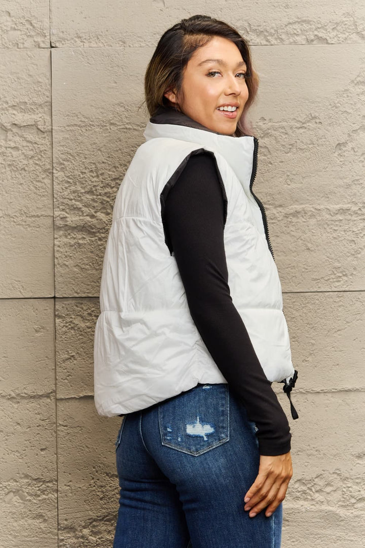 Macaroon Reversible Puffer Vest - Cheeky Chic Boutique