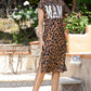 Mama Leopard Graphic Midi Dress - Cheeky Chic Boutique