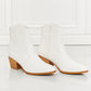 MMShoes Watertower Town Faux Leather Western Ankle Boots in White - Cheeky Chic Boutique