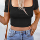 PRE-ORDER Square Neck Ribbed Crop Top - Cheeky Chic Boutique