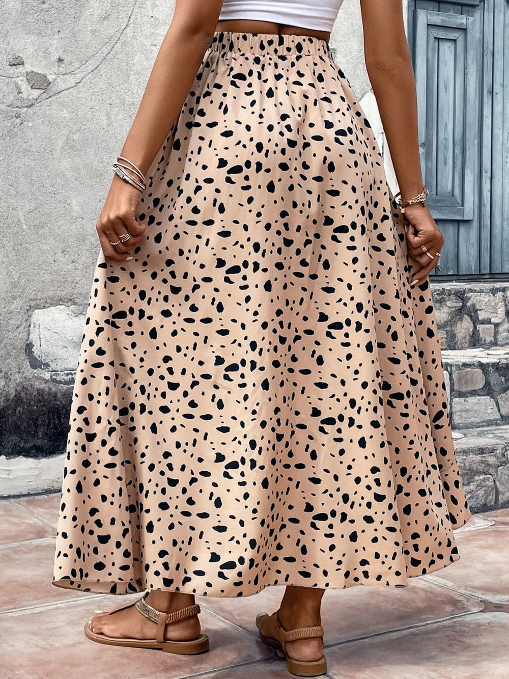 Printed High Waist Ruffled Skirt - Cheeky Chic Boutique