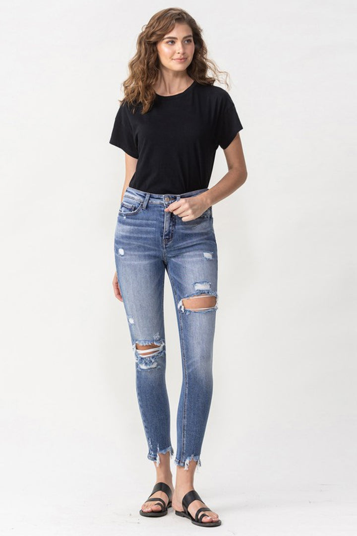 Lovervet Juliana Full Size High Rise Distressed Skinny Jeans - Cheeky Chic Boutique