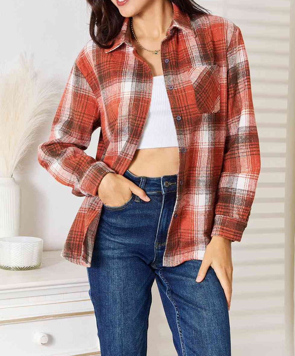 Double Trouble Plaid Shirt - Cheeky Chic Boutique
