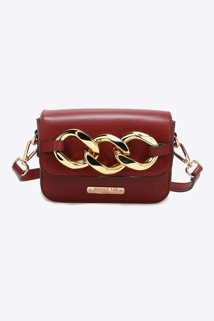 Nicole Lee USA Lexi Chain Detail Crossbody Bag - Cheeky Chic Boutique