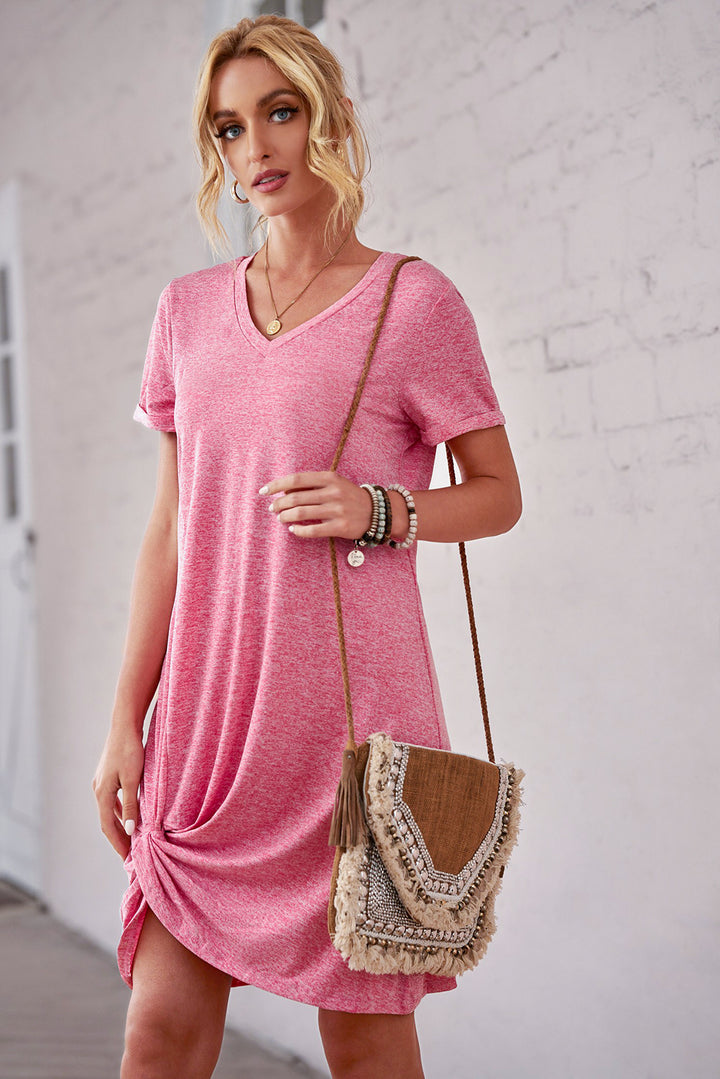 Triblend Side Knot Dress - Cheeky Chic Boutique