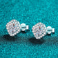 925 Sterling Silver Inlaid 2 Carat Moissanite Square Stud Earrings - Cheeky Chic Boutique