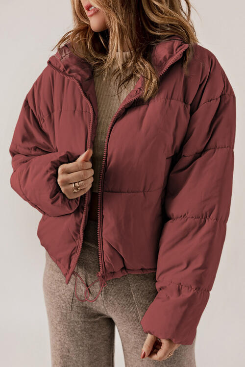 Beyond Basic Burnt Sienna Puffer Jacket - Cheeky Chic Boutique