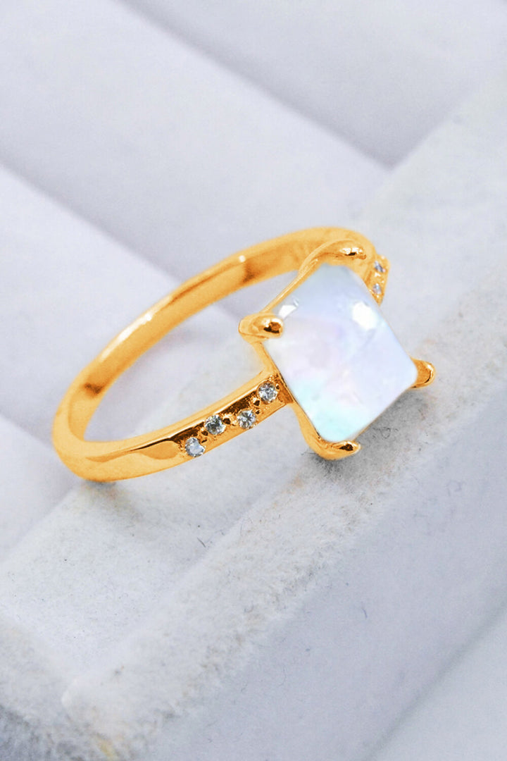 Square Moonstone Ring - Cheeky Chic Boutique