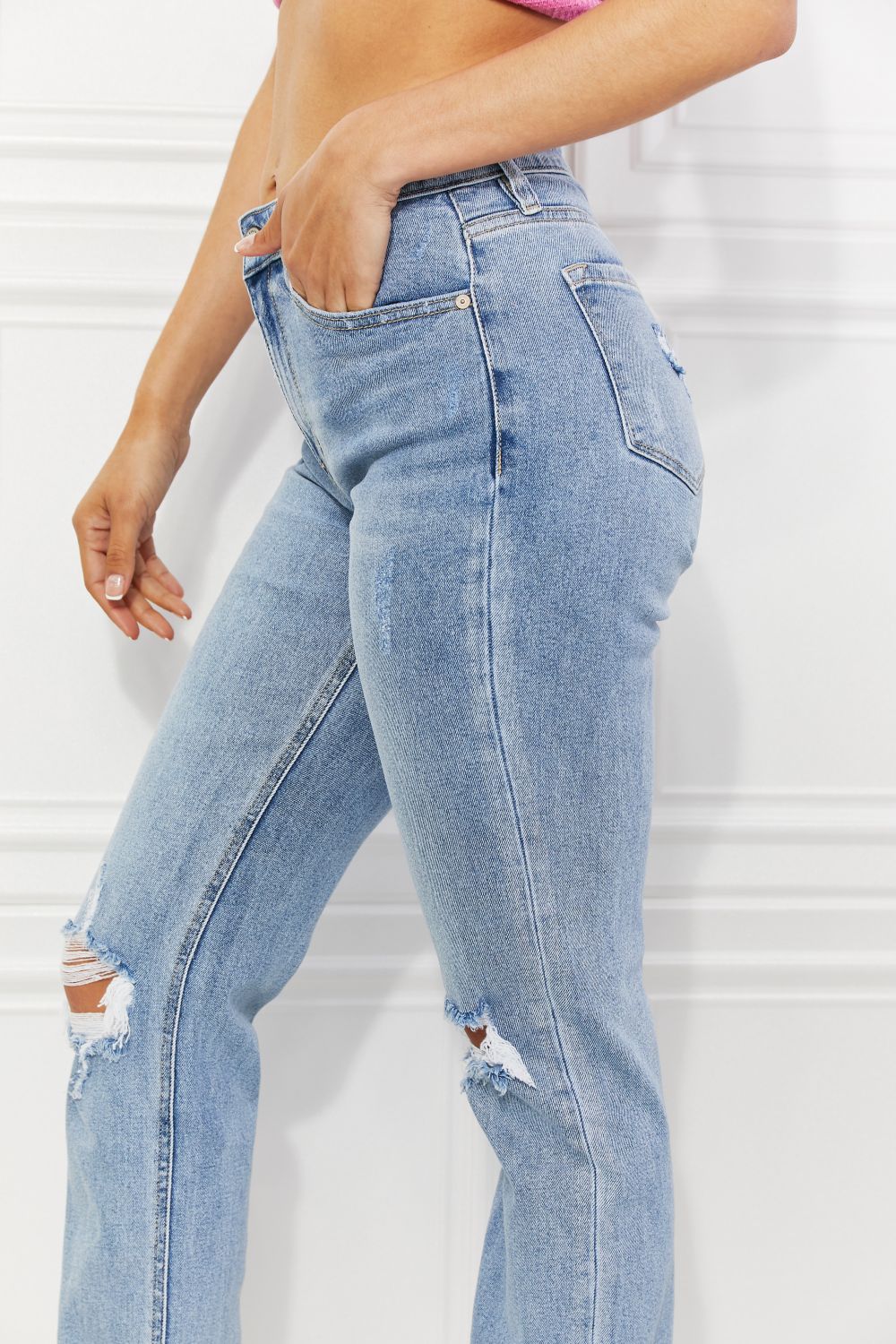 Kancan Abby High Rise Slim Straight Jeans - Cheeky Chic Boutique