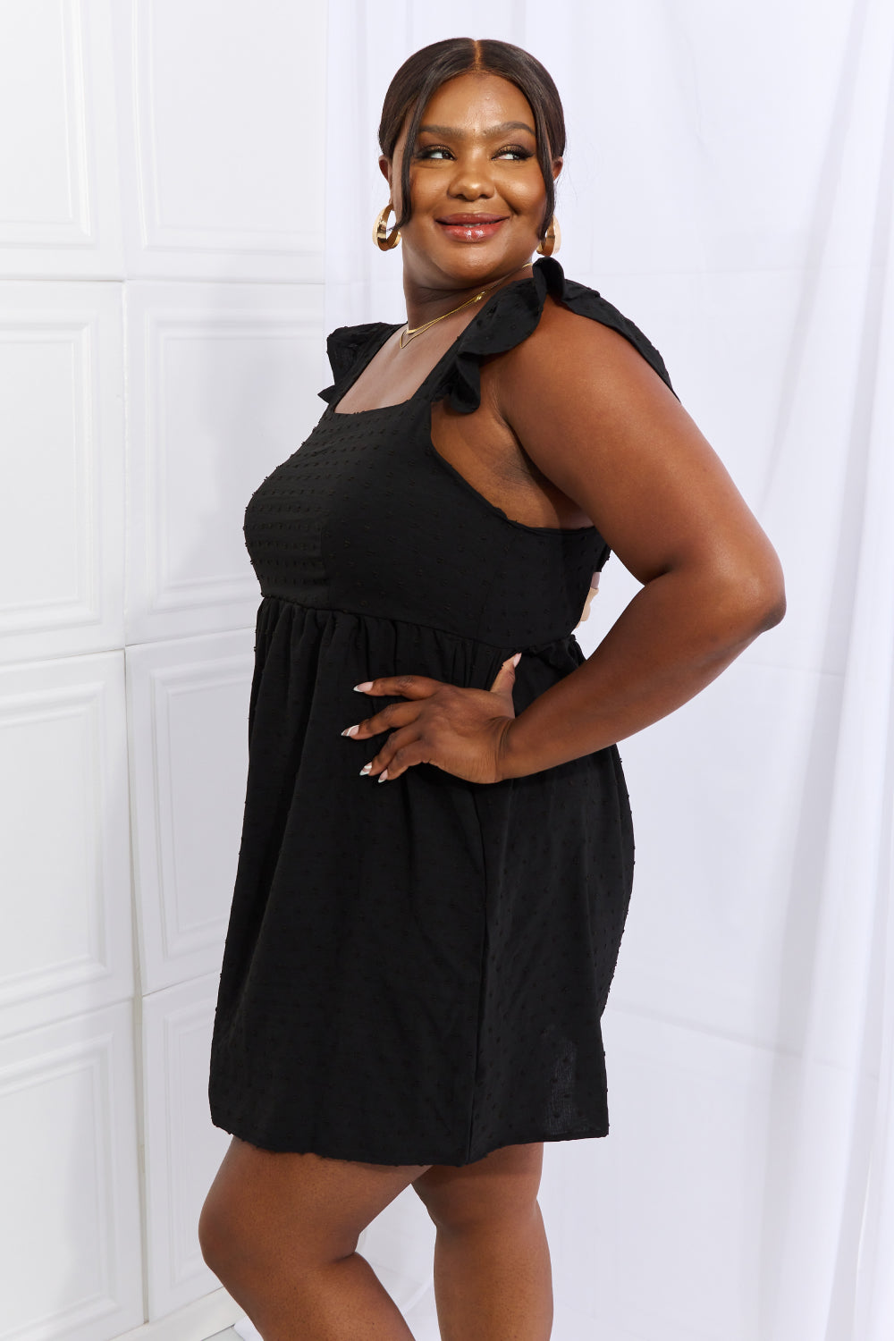 Sunny Days Black Mini Dress - Cheeky Chic Boutique