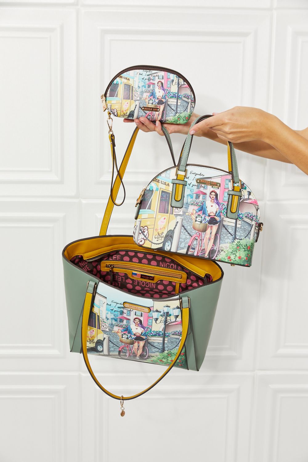 Nicole Lee USA Around The World Handbag Set - Cheeky Chic Boutique