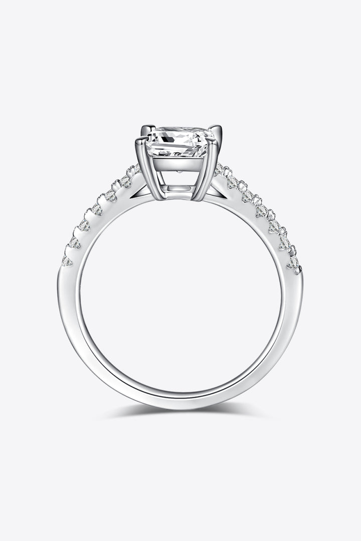 Paris 1.21 Carat Moissanite 925 Sterling Silver Side Stone Ring - Cheeky Chic Boutique
