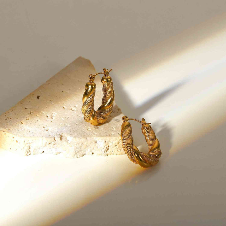 Everywhere Twisted Hoop Earrings - Cheeky Chic Boutique