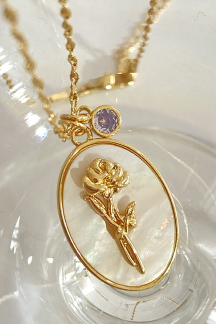 Wildflower Shell Pendant Necklace - Cheeky Chic Boutique