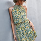 PRE-ORDER Floral Tied Sleeveless Mini Dress - Cheeky Chic Boutique