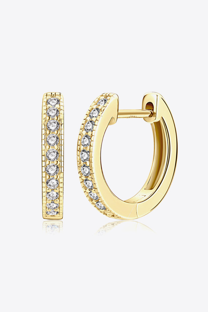 Inlaid Moissanite Hoop Earrings - Cheeky Chic Boutique