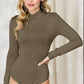 Basic Bae Full Size Mock Neck Long Sleeve Bodysuit - Cheeky Chic Boutique