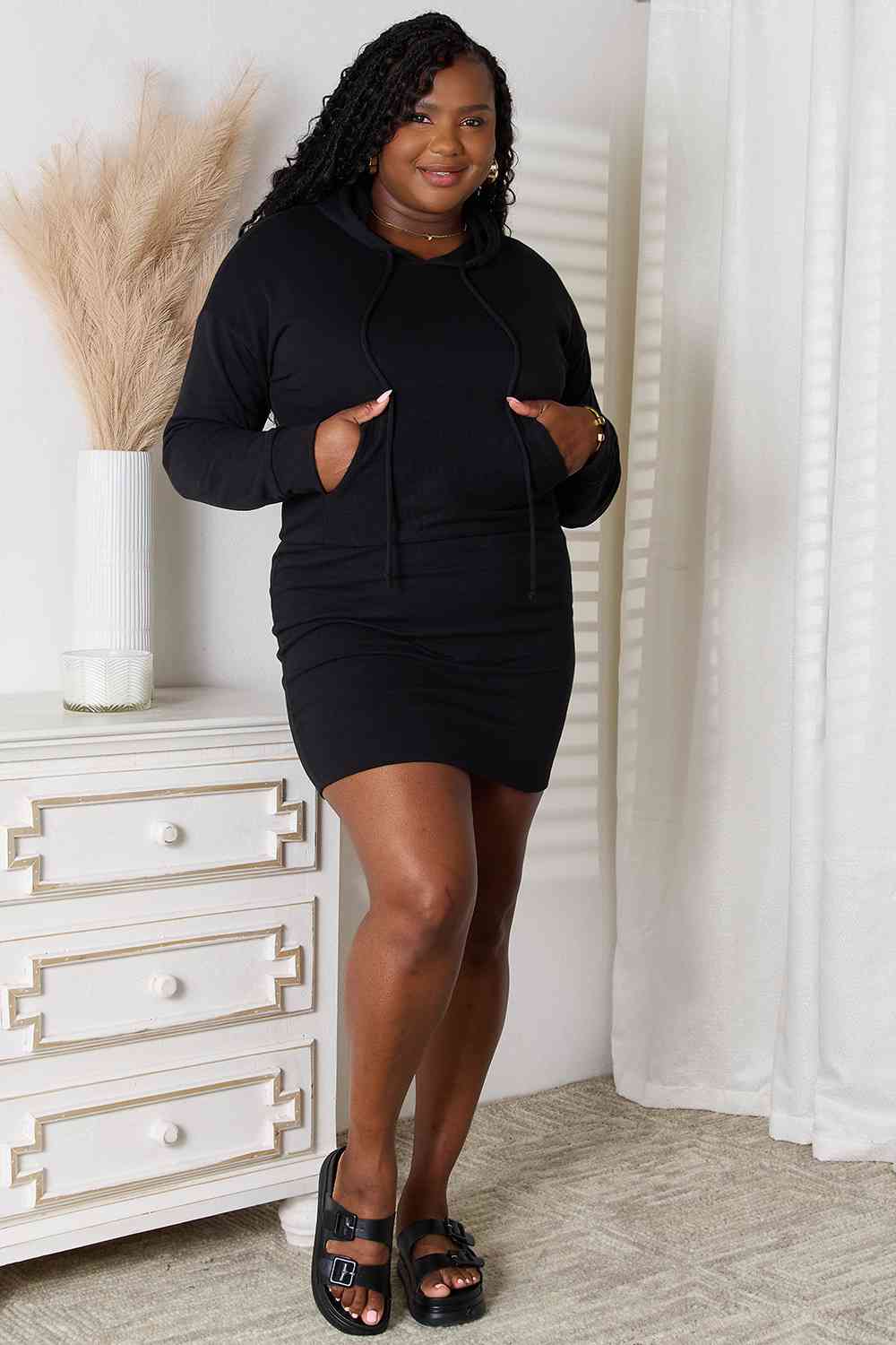 Craving Comfort Drawstring Dress - Cheeky Chic Boutique