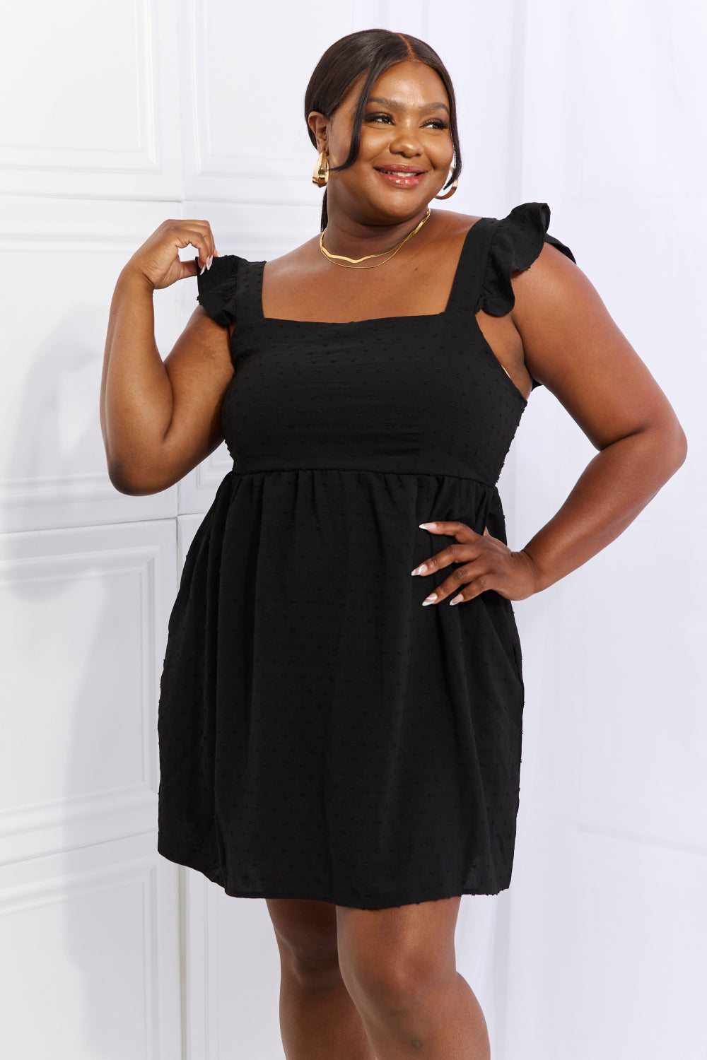Sunny Days Black Mini Dress - Cheeky Chic Boutique
