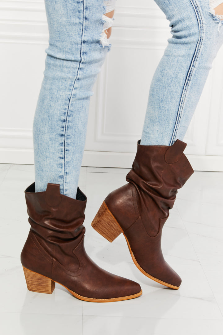 MMShoes Better in Texas Scrunch Cowboy Boots in Brown - Cheeky Chic Boutique
