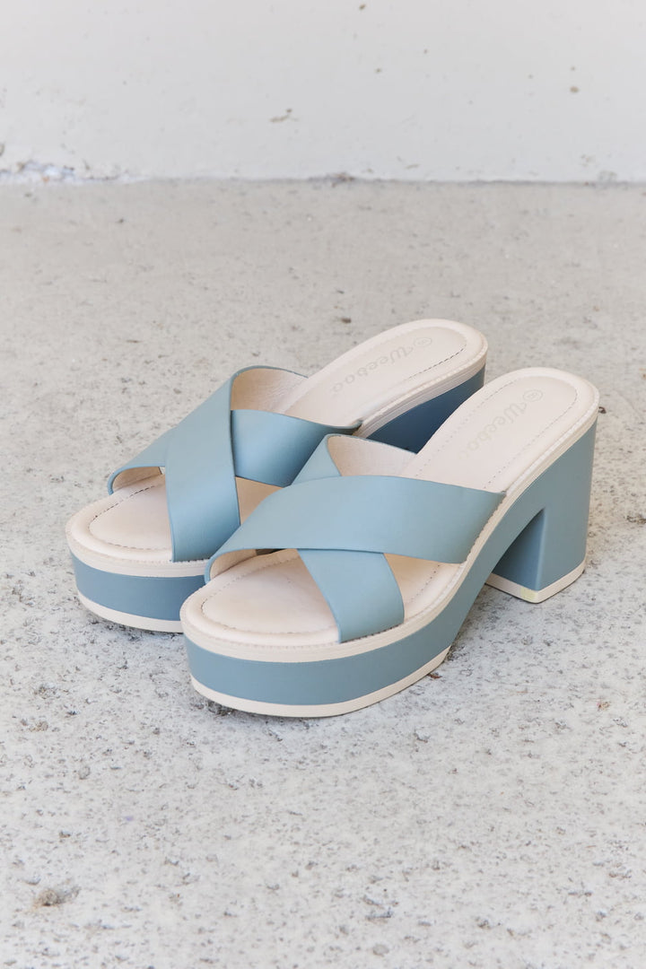 Cherish The Moments Contrast Platform Sandals - Cheeky Chic Boutique