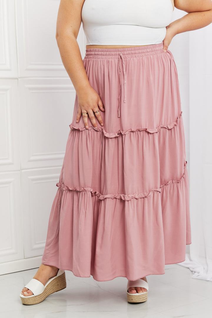 Zenana Summer Days Full Size Ruffled Maxi Skirt - Cheeky Chic Boutique