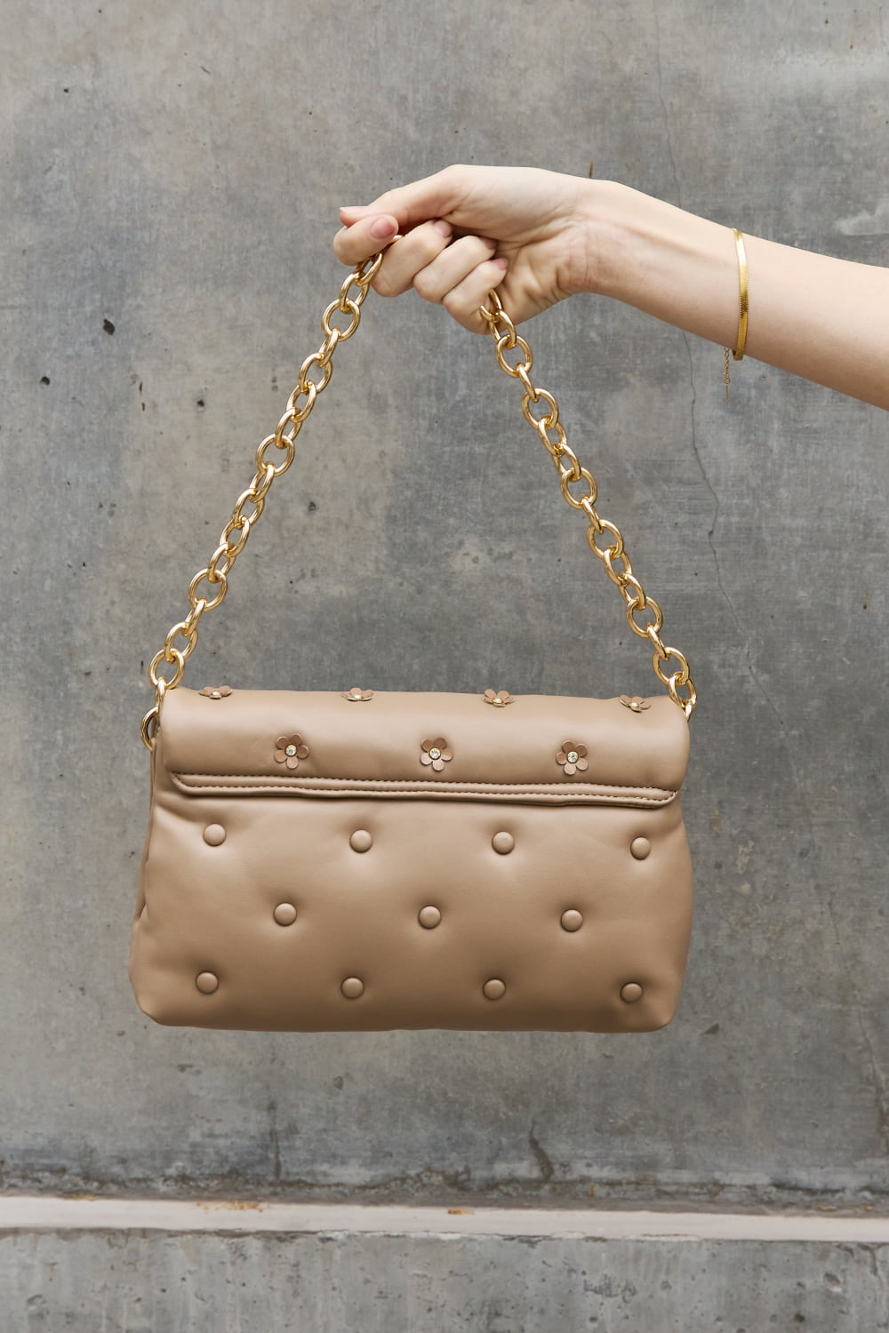 Nicole Lee USA Diamond Flower Messenger Crossbody Bag - Cheeky Chic Boutique