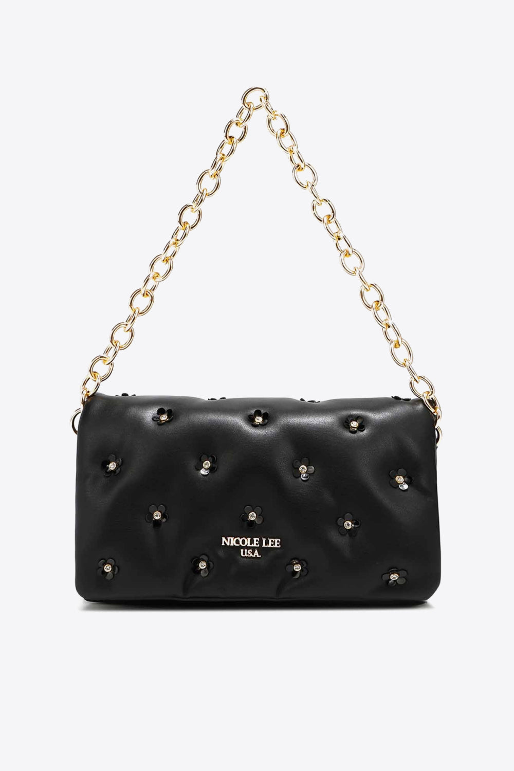 Nicole Lee USA Diamond Flower Messenger Crossbody Bag - Cheeky Chic Boutique