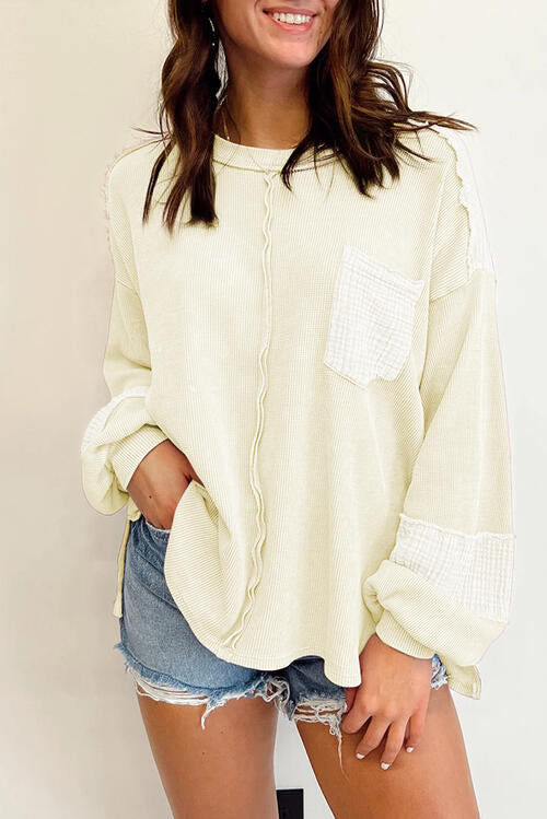 For the Record Waffle-Knit Top - Cheeky Chic Boutique