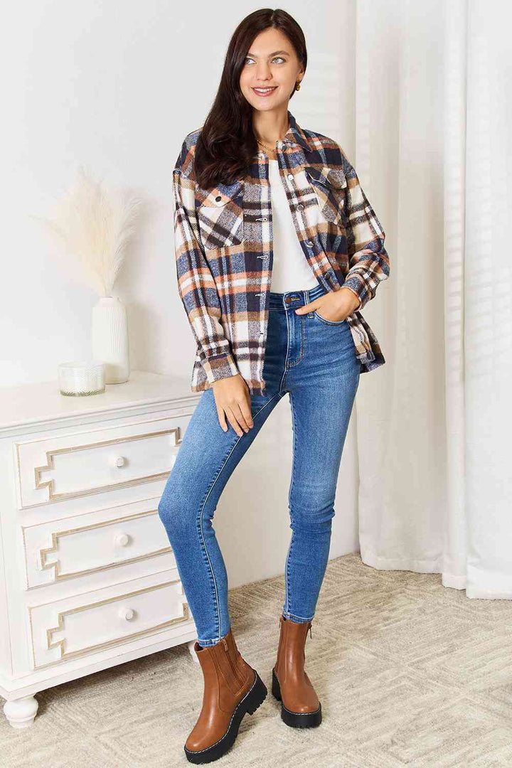 Full Moon Plaid Shacket - Cheeky Chic Boutique
