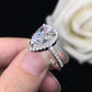 2 Carat Moissanite Teardrop Cluster Ring - Cheeky Chic Boutique