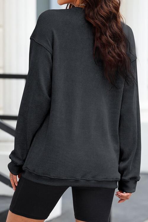 Sequin Candy Cane Wishes Sweatshirt - Cheeky Chic Boutique