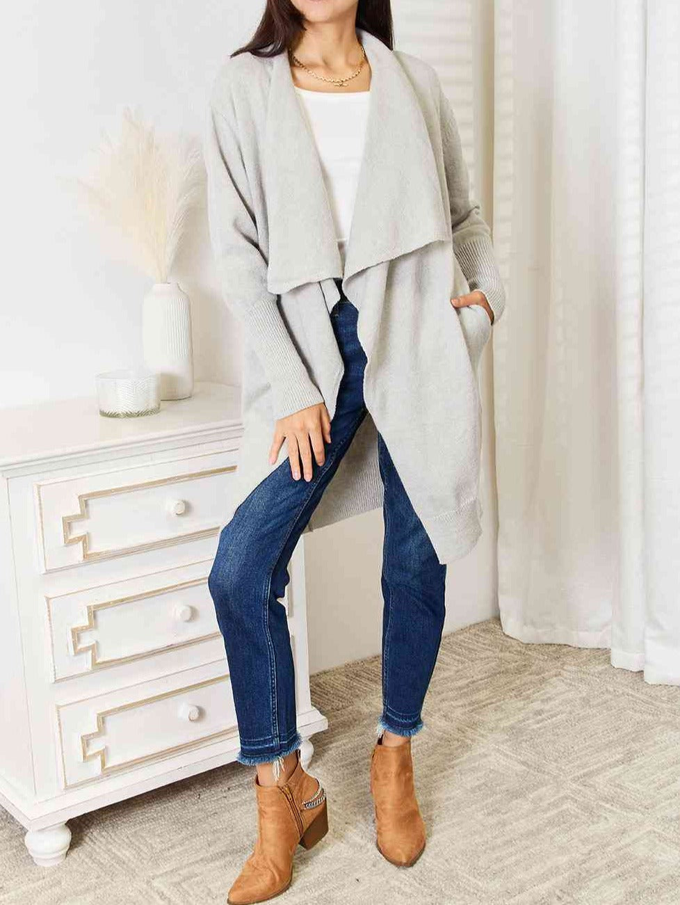 Gray Skies Duster Cardigan - Cheeky Chic Boutique