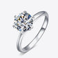925 Sterling Silver 3 Carat Moissanite 6-Prong Ring - Cheeky Chic Boutique