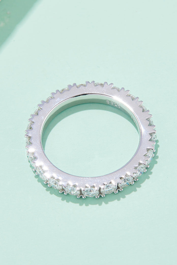 Heather 2.3 Carat Moissanite 925 Sterling Silver Eternity Ring - Cheeky Chic Boutique