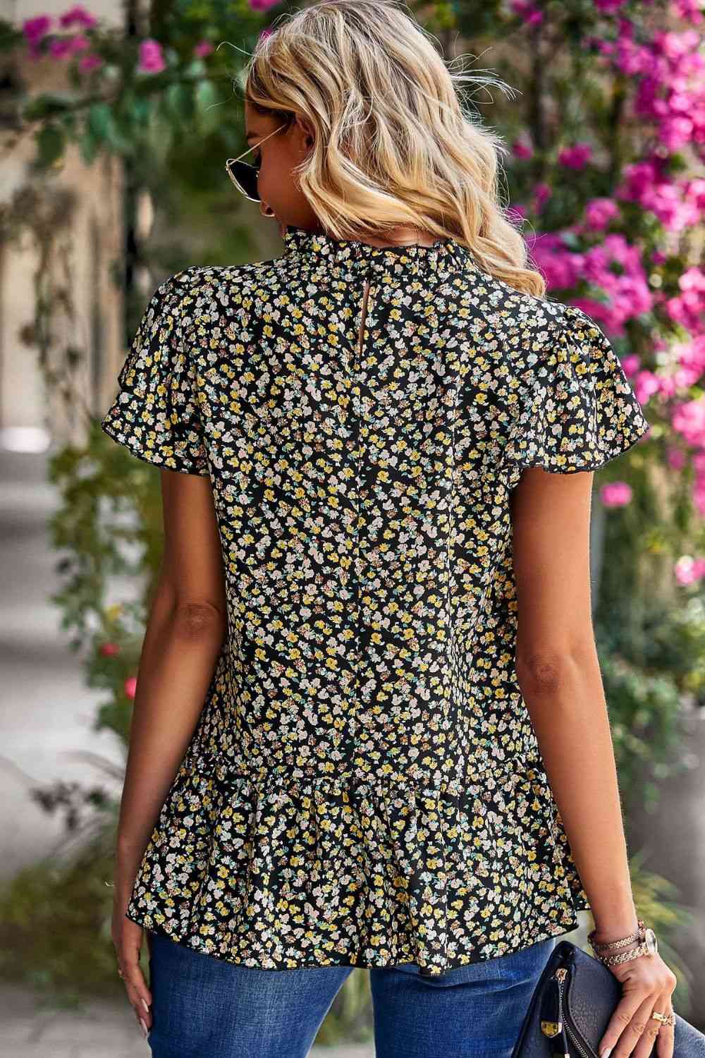 By Your Side Floral Blouse - Cheeky Chic Boutique