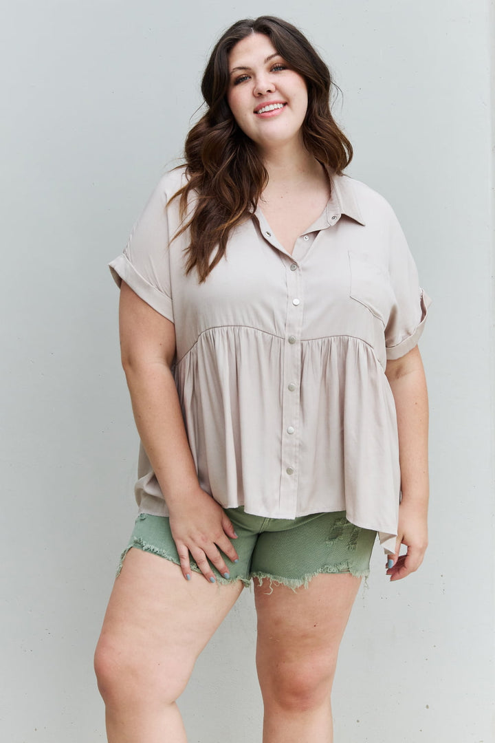 Find Yourself Tencel Babydoll Blouse - Cheeky Chic Boutique
