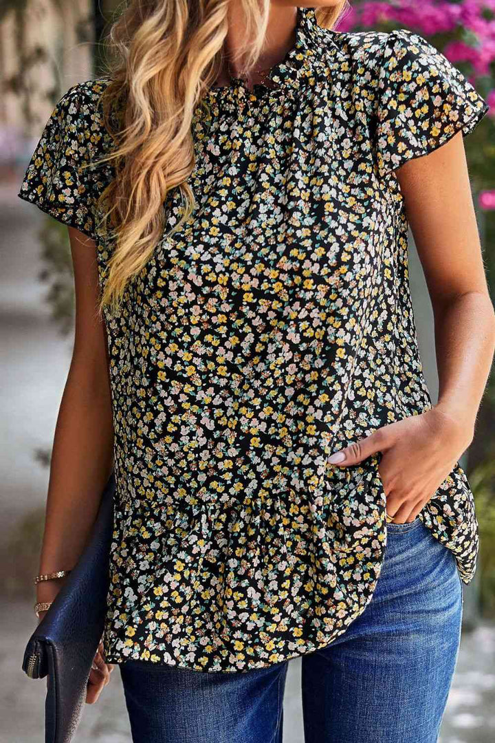By Your Side Floral Blouse - Cheeky Chic Boutique