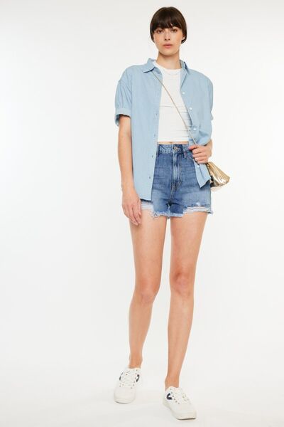 Boat Dock Kancan Distressed Denim Shorts - Cheeky Chic Boutique