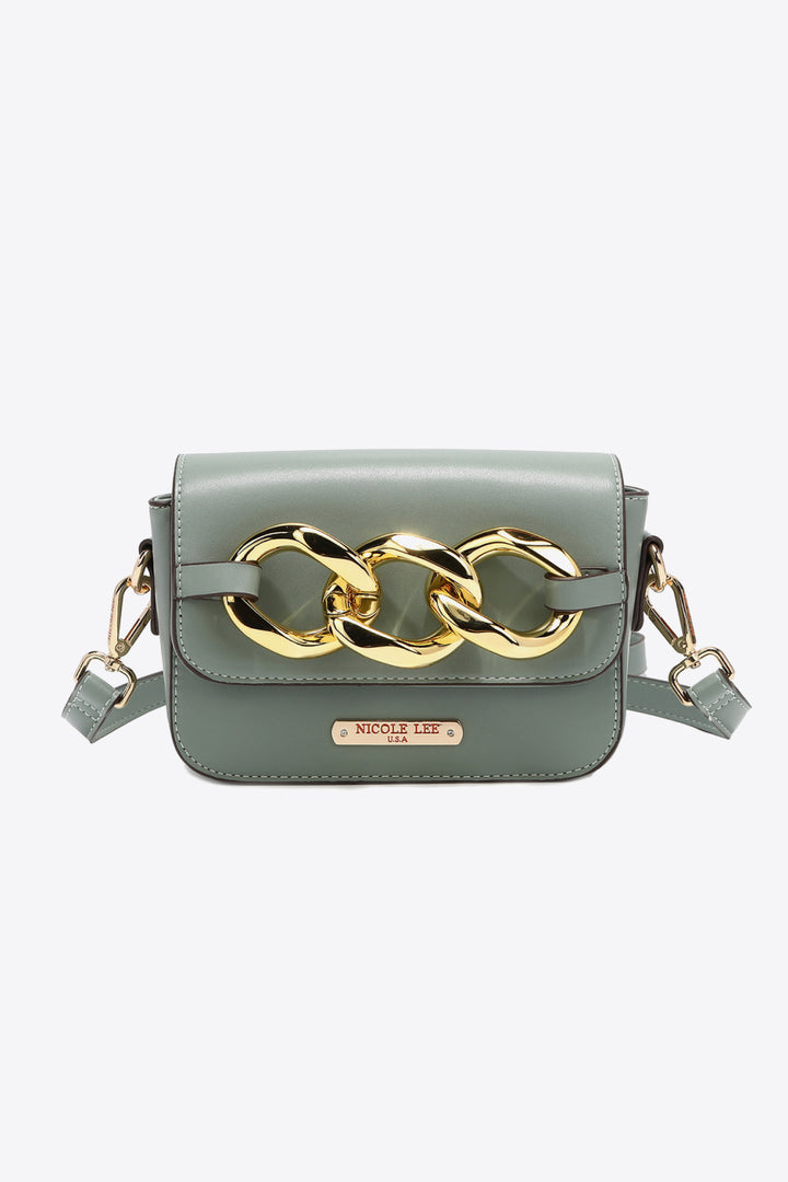 Nicole Lee USA Lexi Chain Detail Crossbody Bag - Cheeky Chic Boutique