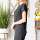 PRE-ORDER Ribbed Round Neck Short Sleeve Dress - Cheeky Chic Boutique
