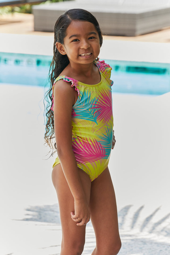 Marina West Swim High Tide One-Piece in Multi Palms - Cheeky Chic Boutique
