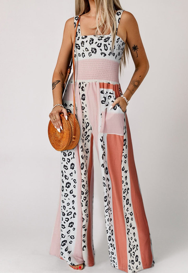 Friends or Faux Leopard Jumpsuit - Cheeky Chic Boutique