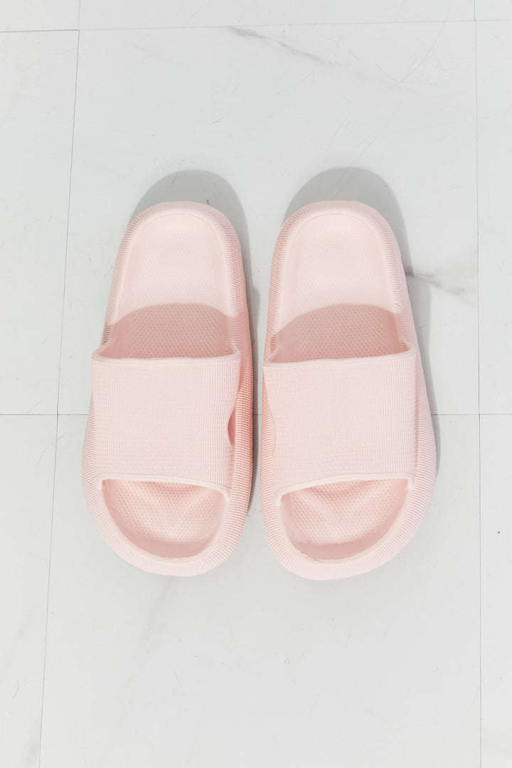 MMShoes Arms Around Me Open Toe Slide in Pink - Cheeky Chic Boutique