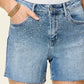 Sweetheart Judy Blue Rhinestone Denim Shorts - Cheeky Chic Boutique