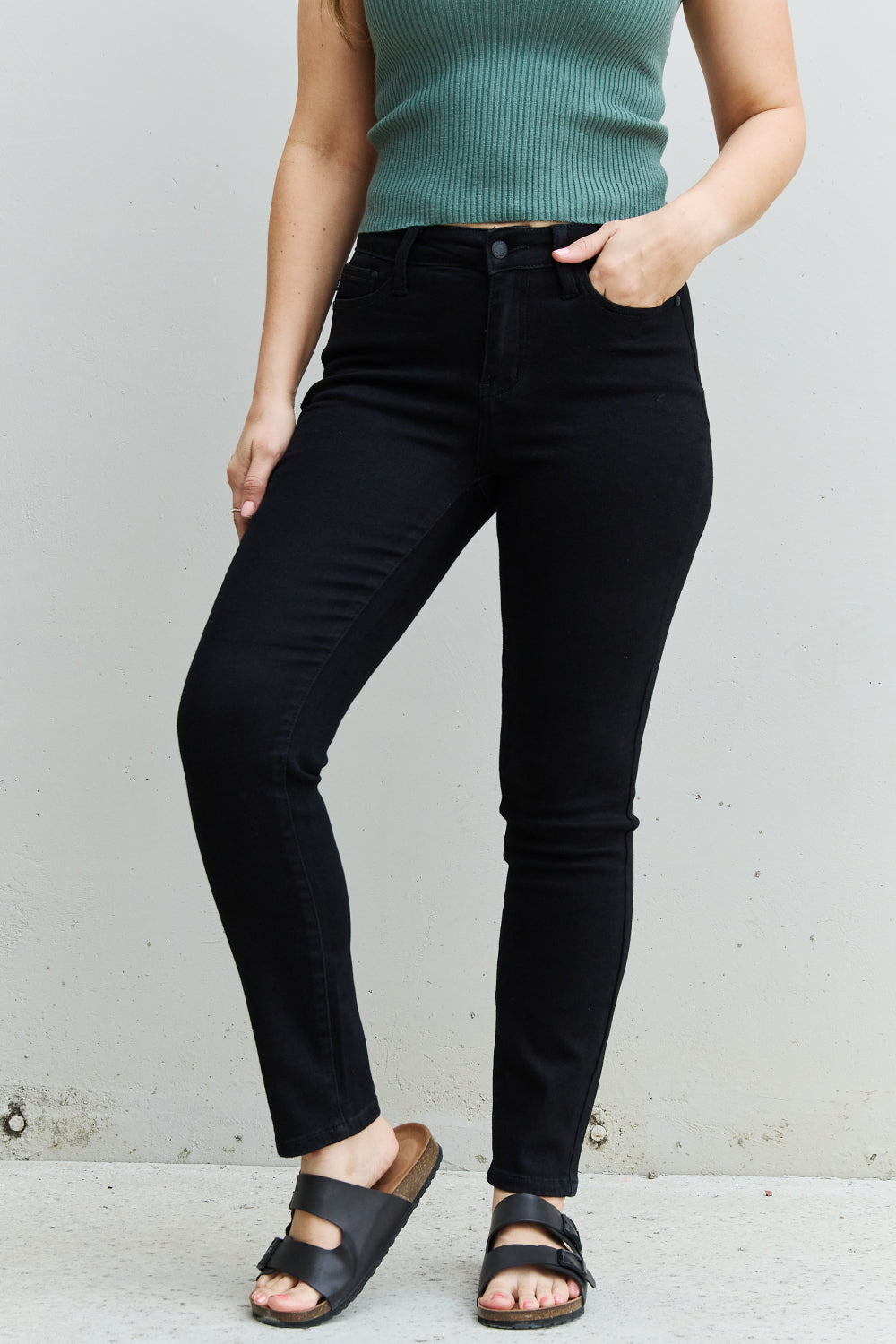 Judy Blue Kenya Mid Rise Slim Jeans - Cheeky Chic Boutique