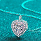 925 Sterling Silver 1 Carat Moissanite Heart Pendant Necklace - Cheeky Chic Boutique