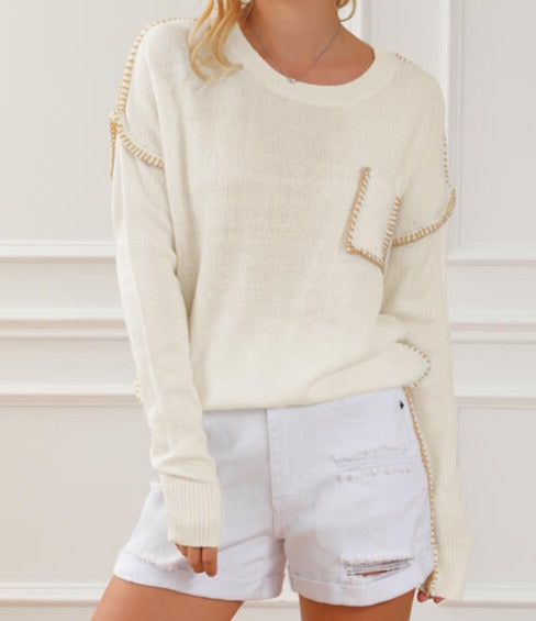 Exposed Sweater - Cheeky Chic Boutique